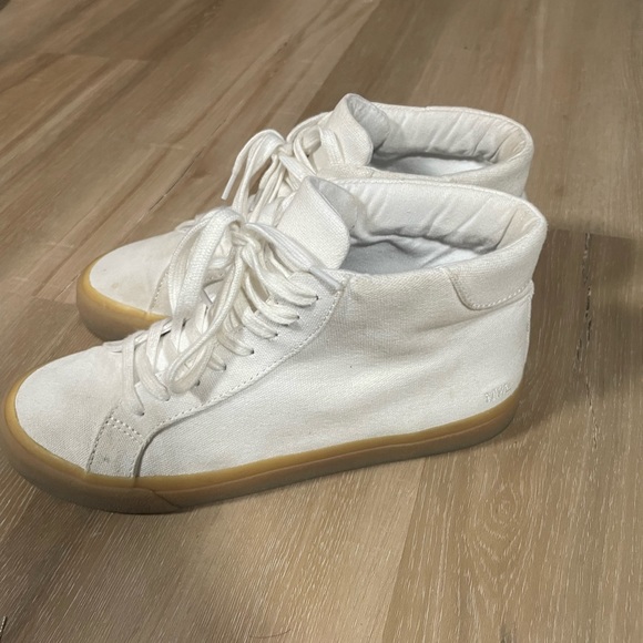 Madewell Sidewalk High-Top Sneakers in Recycled Canvas good condition sz 8 - Picture 2 of 11